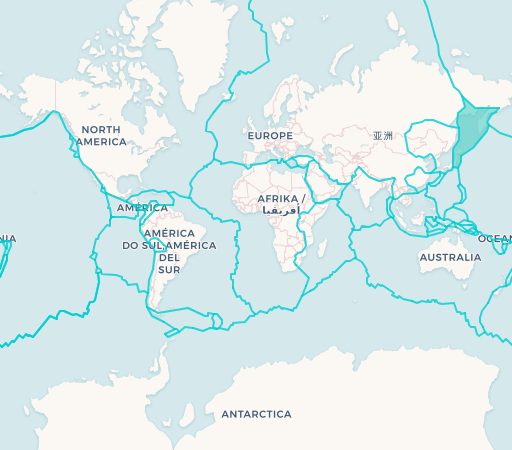 Okhotsk Plate map