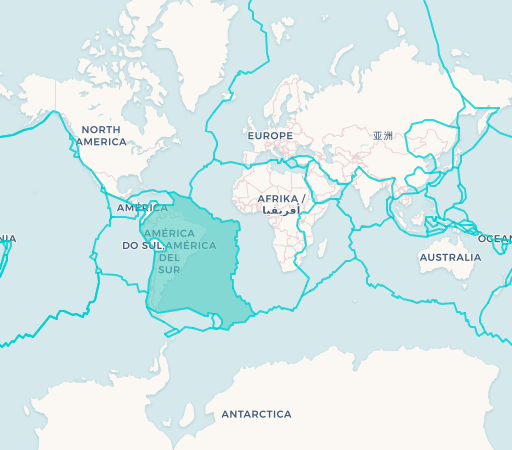 South American Plate map